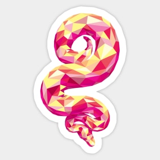 Bright Colorful Rainbow Snake Sticker